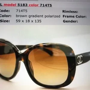 SALE this weekend only - Chanel Model 5183 brown gradient polarized sunglasses Chanel // Black 5183 Round Sunglasses – VSP Consignment main image 4